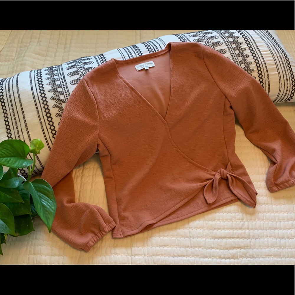 Madewell Texture & Thread Wrap-Tie Top